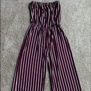 Red and white striped Jumpsuit | Size: Medium